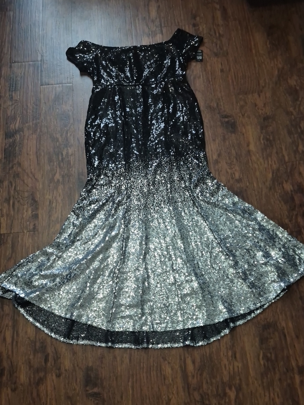 torrid Black to Silver Sequin Ombre Maxi Dress